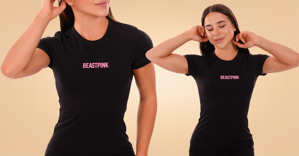 Dámské tričko Daily Black - BeastPink