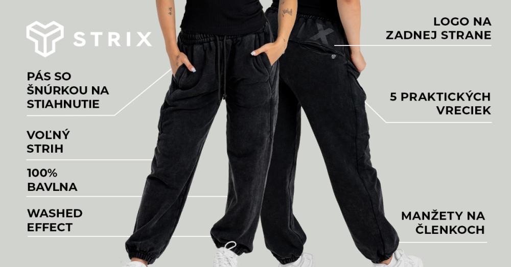 Dámské tepláky Washed Black - STRIX