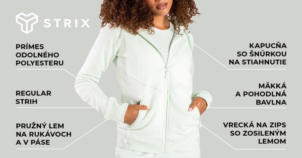 Dámská mikina se zipem Nova Moon Grey - STRIX