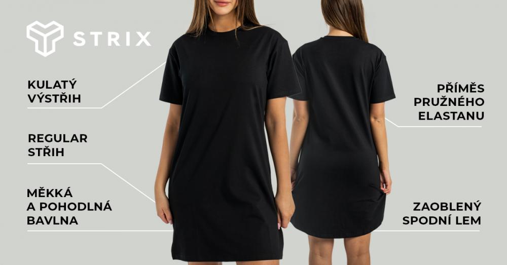 Dámské tričkové šaty ALPHA Black - STRIX