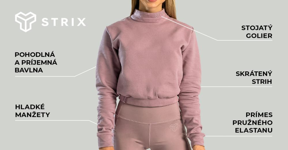 Dámská mikina Essential High-Neck Mauve - STRIX