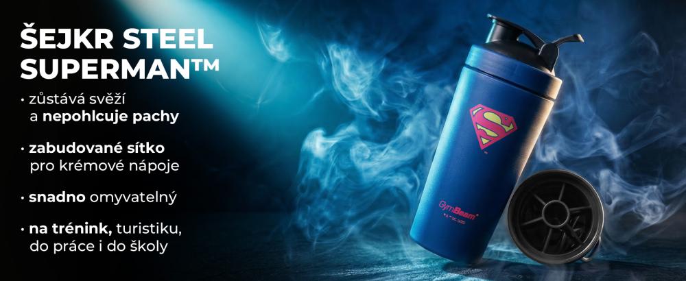 Benefity Šejkru Steel Superman™ 750 ml - GymBeam