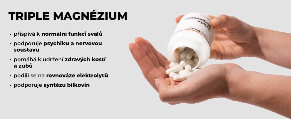 Účinky a benefity hořčíku Triple Magnesium - GymBeam