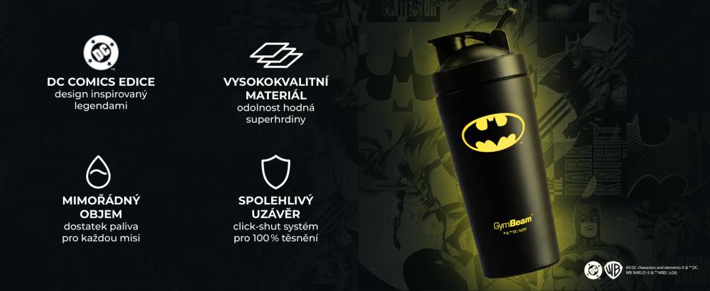 Vlastnosti Šejkru Steel Batman™ 750 ml - GymBeam