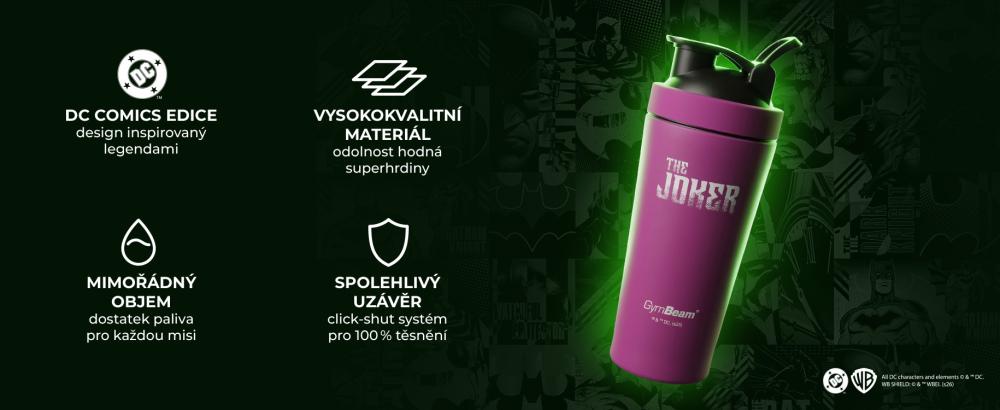Vlastnosti Šejkru Steel The Joker™ 750 ml - GymBeam
