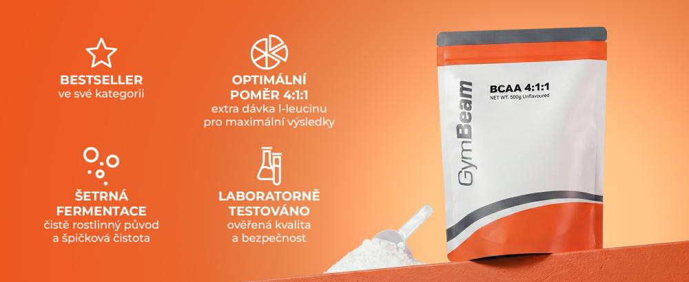 Klíčové výhody aminokyselin s rozvětveným řetězcem - BCAA 4:1:1 Instant - GymBeam