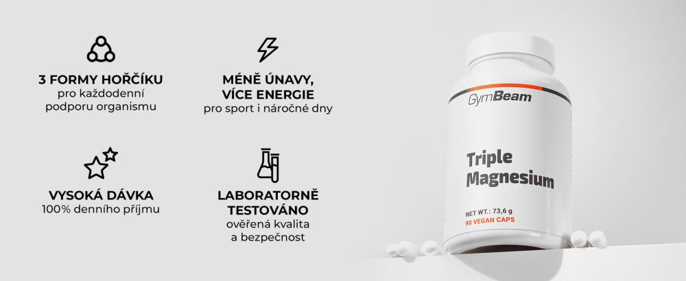 Klíčové výhody hořčíku Triple Magnesium - GymBeam