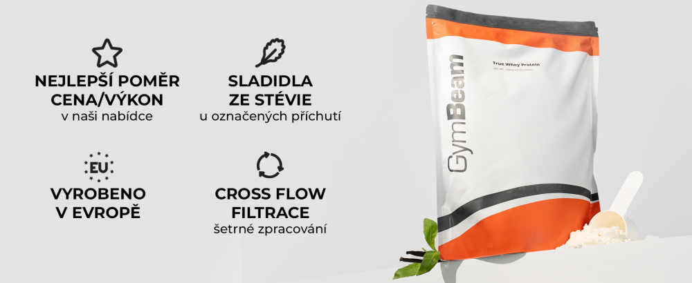 Hlavní benefity proteinu True Whey - GymBeam