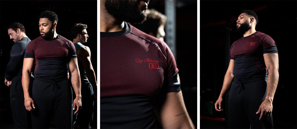 Bezešvé tričko OG1 Black/Red - GymBeam