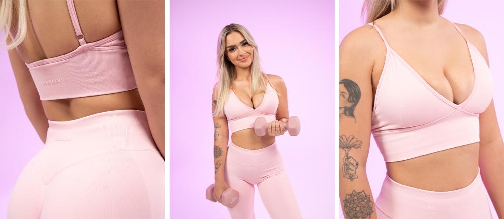 Sportovní podprsenka Luma Baby Pink - GymBeam