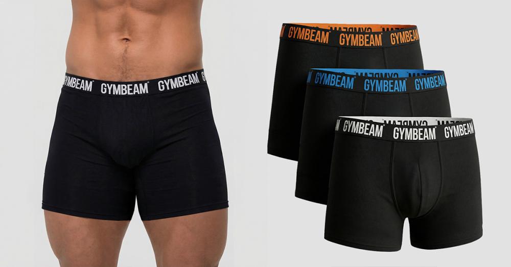 Pánské boxerky FIT 3Pack Black - GymBeam