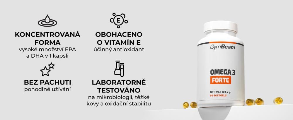 Benefity a vlastnosti Omega 3 Forte - GymBeam