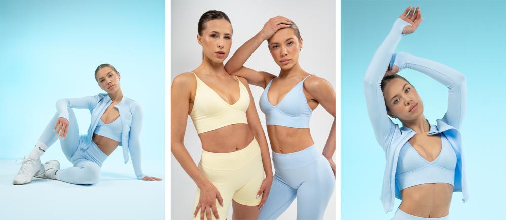 Sportovní podprsenka Luma Baby Blue - GymBeam