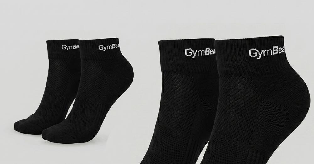 Ponožky Quarter 3Pack Black - GymBeam