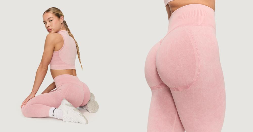 Dámské bezešvé legíny Fierce Baby Pink - GymBeam