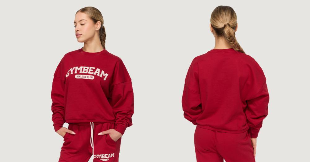 Dámská mikina Varsity Red - GymBeam