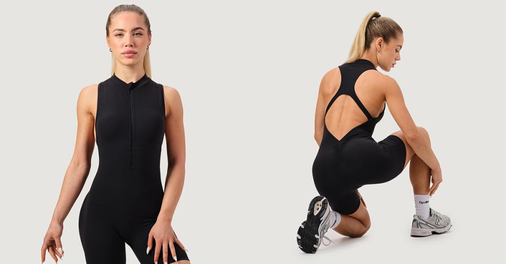 Dámský overal Zip-Up NEO Black - GymBeam