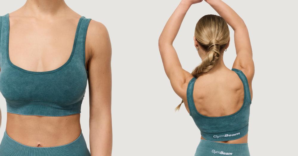 Bezešvá sportovní podprsenka Lift Petrol - GymBeam