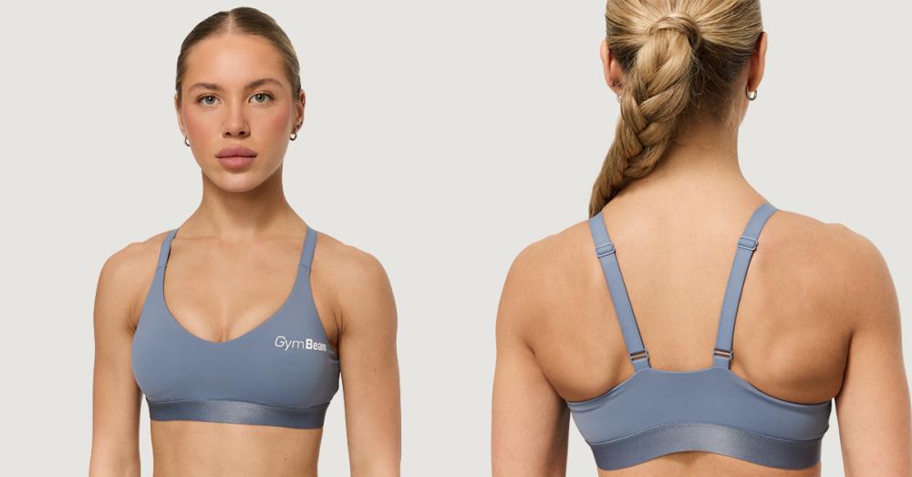 Sportovní podprsenka String Essence Denim Blue - GymBeam