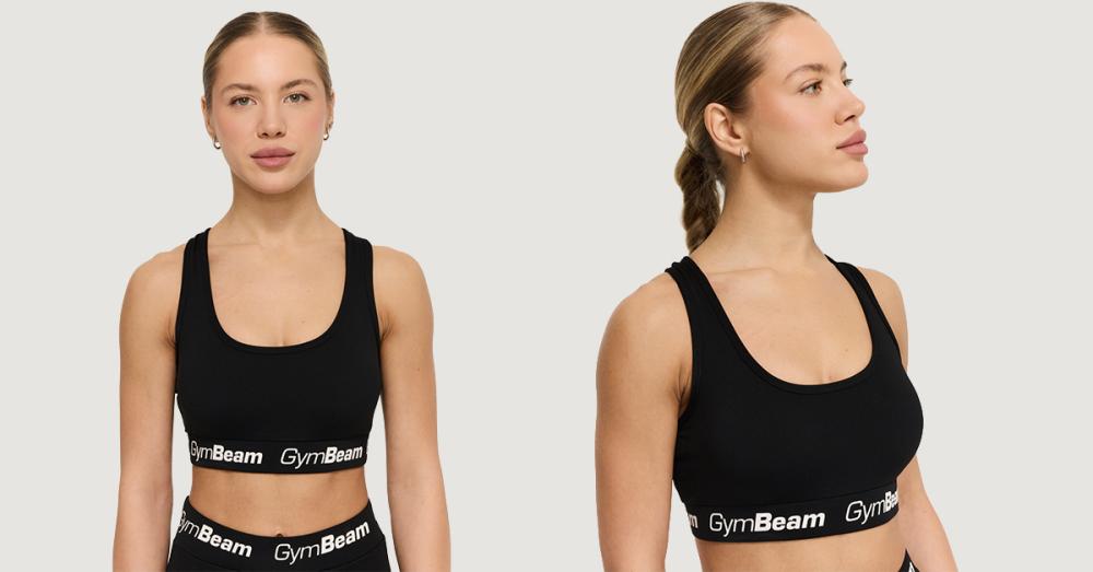 Sportovní podprsenka Simple Black - GymBeam