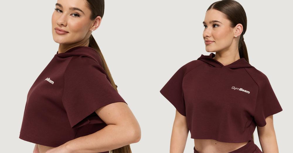 Dámská mikina Cropped Relay Fig - GymBeam