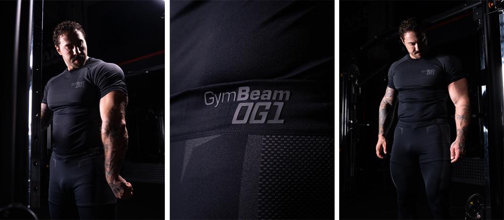 Bezešvé tričko OG1 Black/Grey - GymBeam