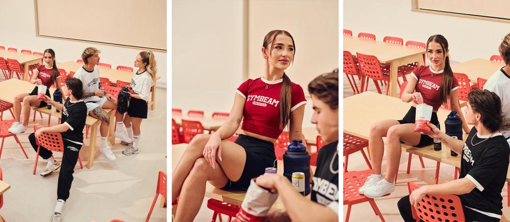 Dámské tričko Varsity Red - GymBeam