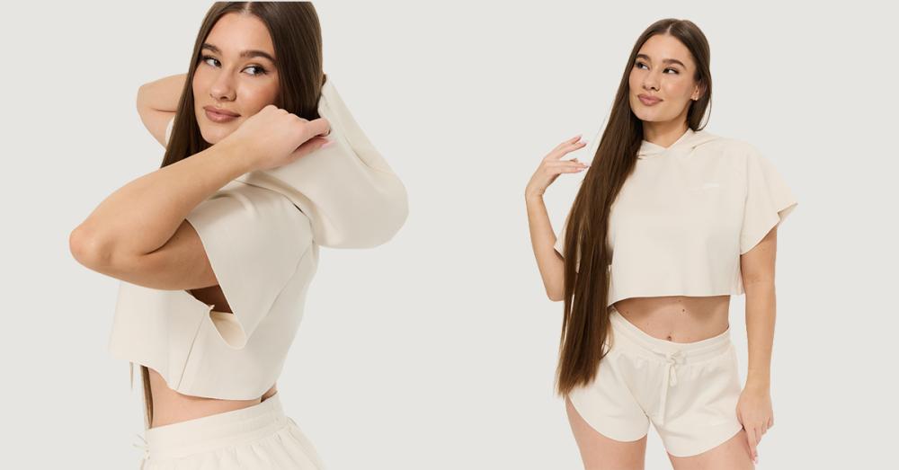 Dámská mikina Cropped Relay Pearl - GymBeam