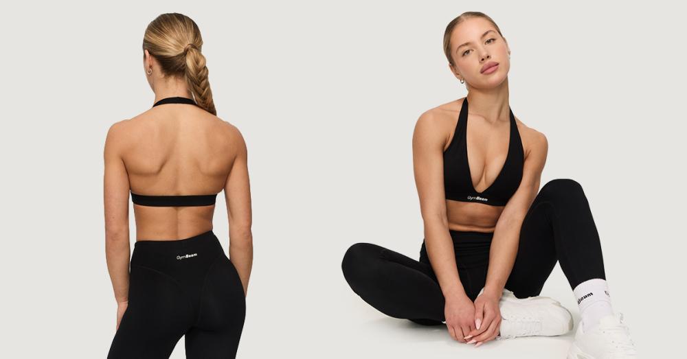 Sportovní podprsenka Halter Fierce Black - GymBeam