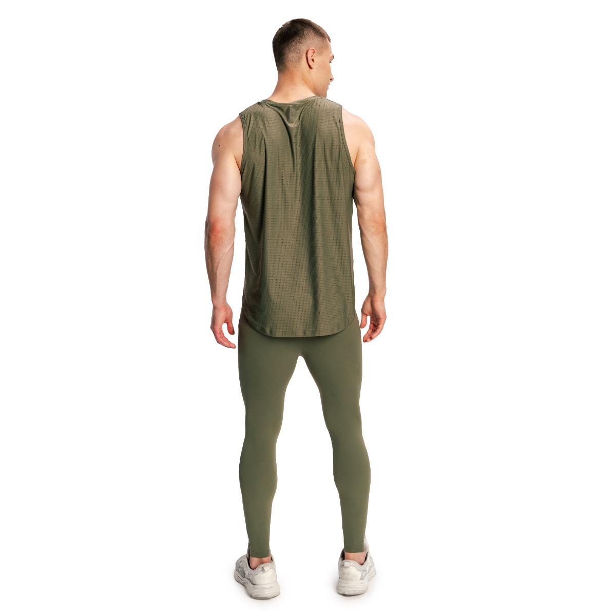GymBeam Men‘s Combat Leggings Olive Grey (obrázek 10)