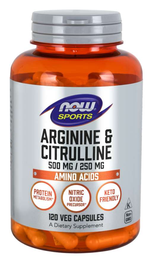 Arginin & Citrulin - NOW Foods  120 kaps.