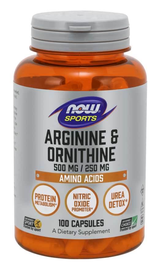 Arginin & Ornitin - NOW Foods  250 kaps.