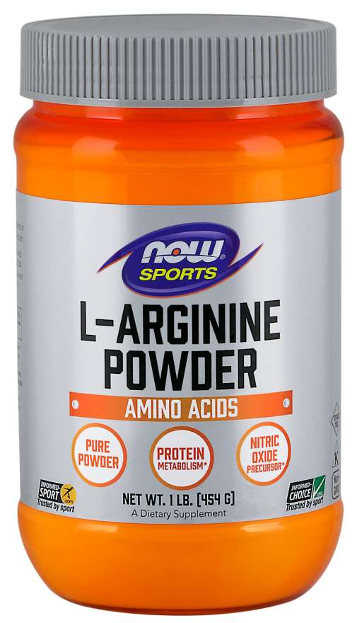 L-Arginin prášek - NOW Foods  454 g