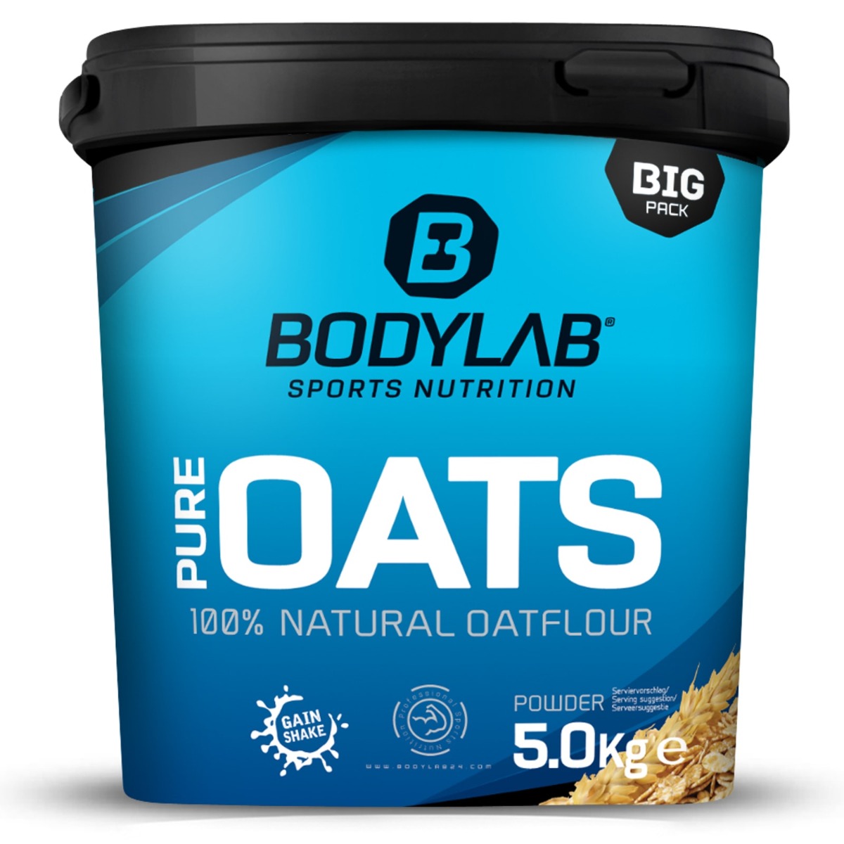 100 % Ovesný prášek Pure Oats - Bodylab24  5000 g