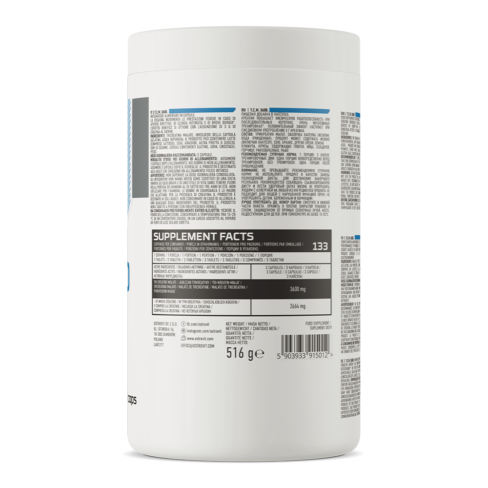 Tri-kreatin malát T.C.M. - OstroVit violet 400 kaps.