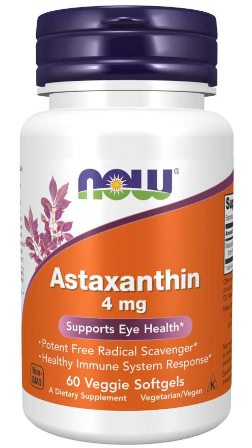 Astaxanthin 4 mg - Now Foods  60 kaps.
