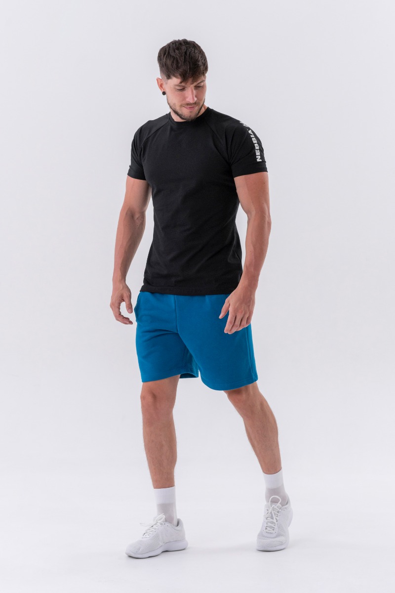 NEBBIA Pánské tričko Sporty Fit Essentials Black (obrázek 5)