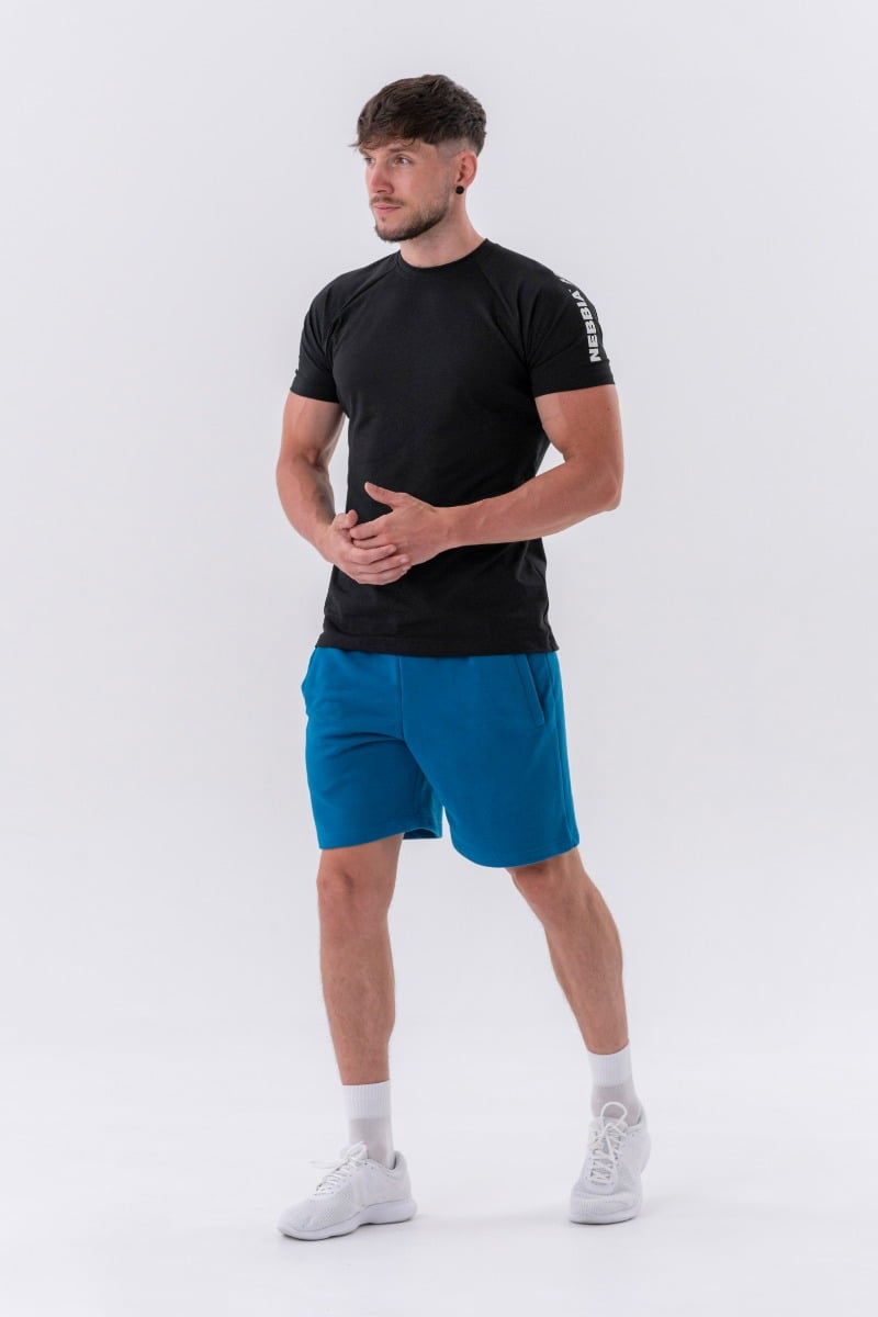 NEBBIA Pánské tričko Sporty Fit Essentials Black (obrázek 4)
