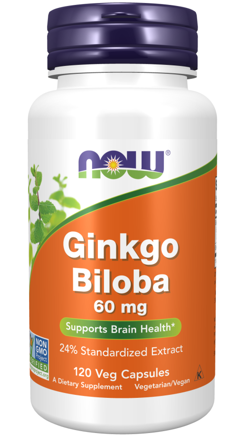 Ginkgo Biloba 60 mg - NOW Foods  120 kaps.
