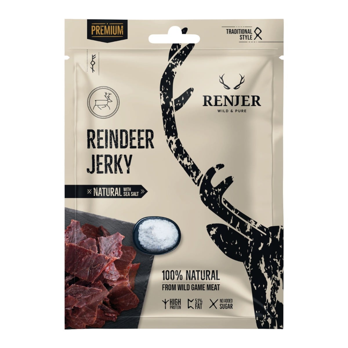 Sušené sobí maso Reindeer Jerky - Renjer