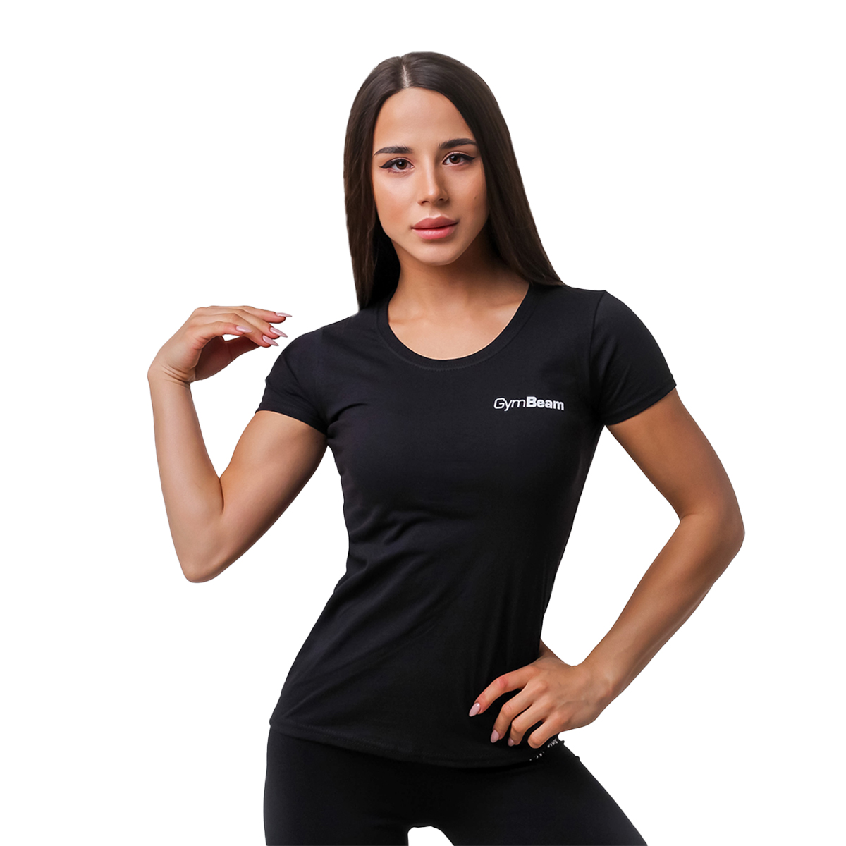 Dámské tričko Basic Black - GymBeam černá L