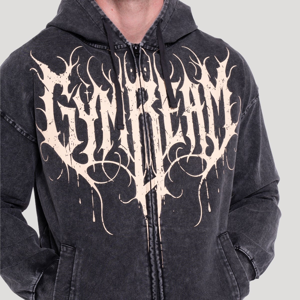 GymBeam Mikina Abyss Charcoal (obrázek 3)
