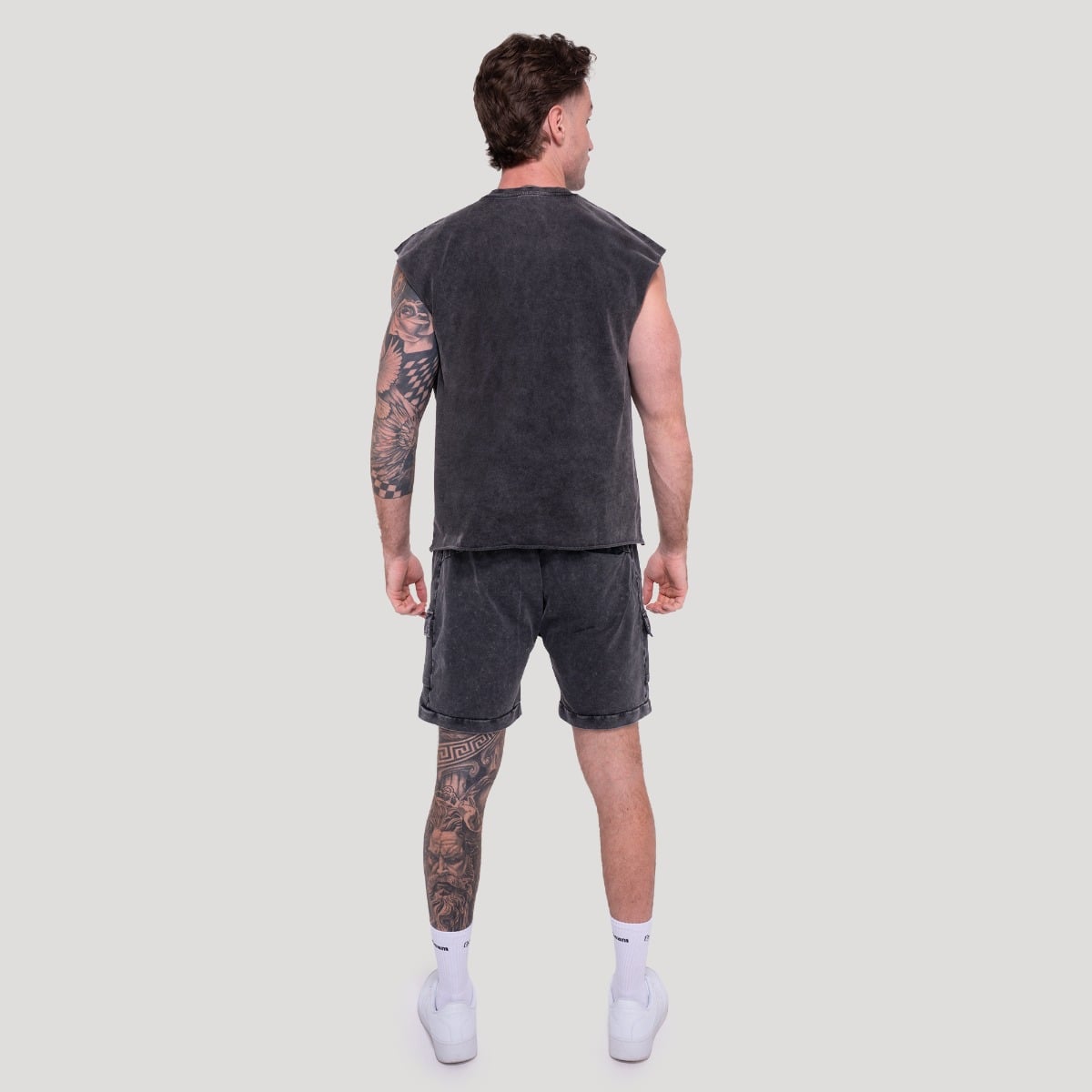 GymBeam Šortky Abyss Charcoal - Velikost: XXL | Barva: Čierna | Hmotnost: 0,55 kg | Balení: 33 · záber 6