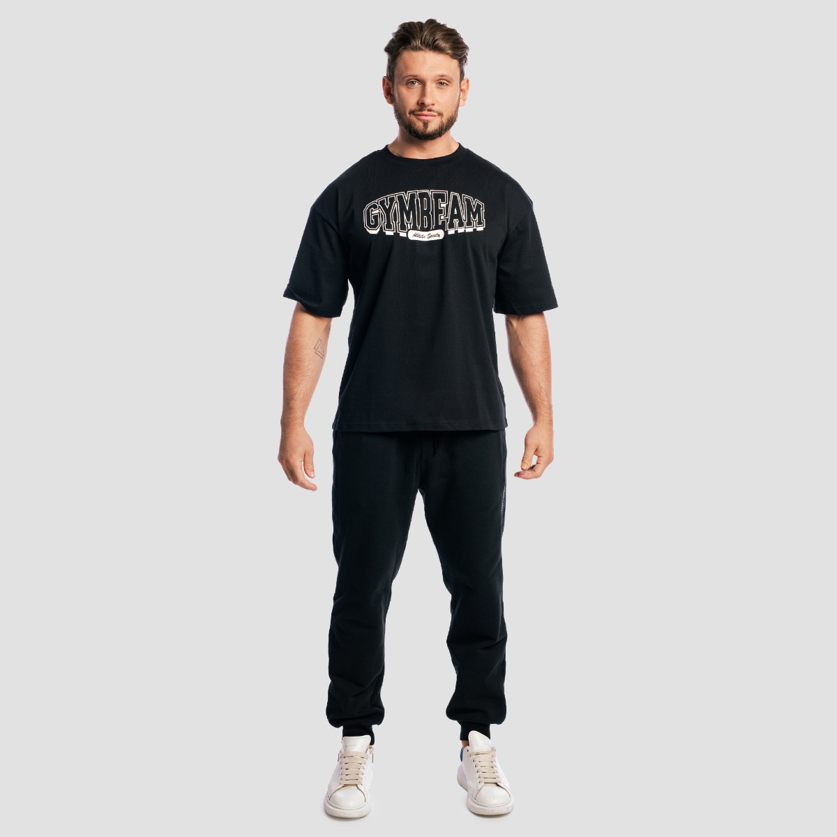 GymBeam Tričko Boxy Athletic Society Black (obrázek 5)