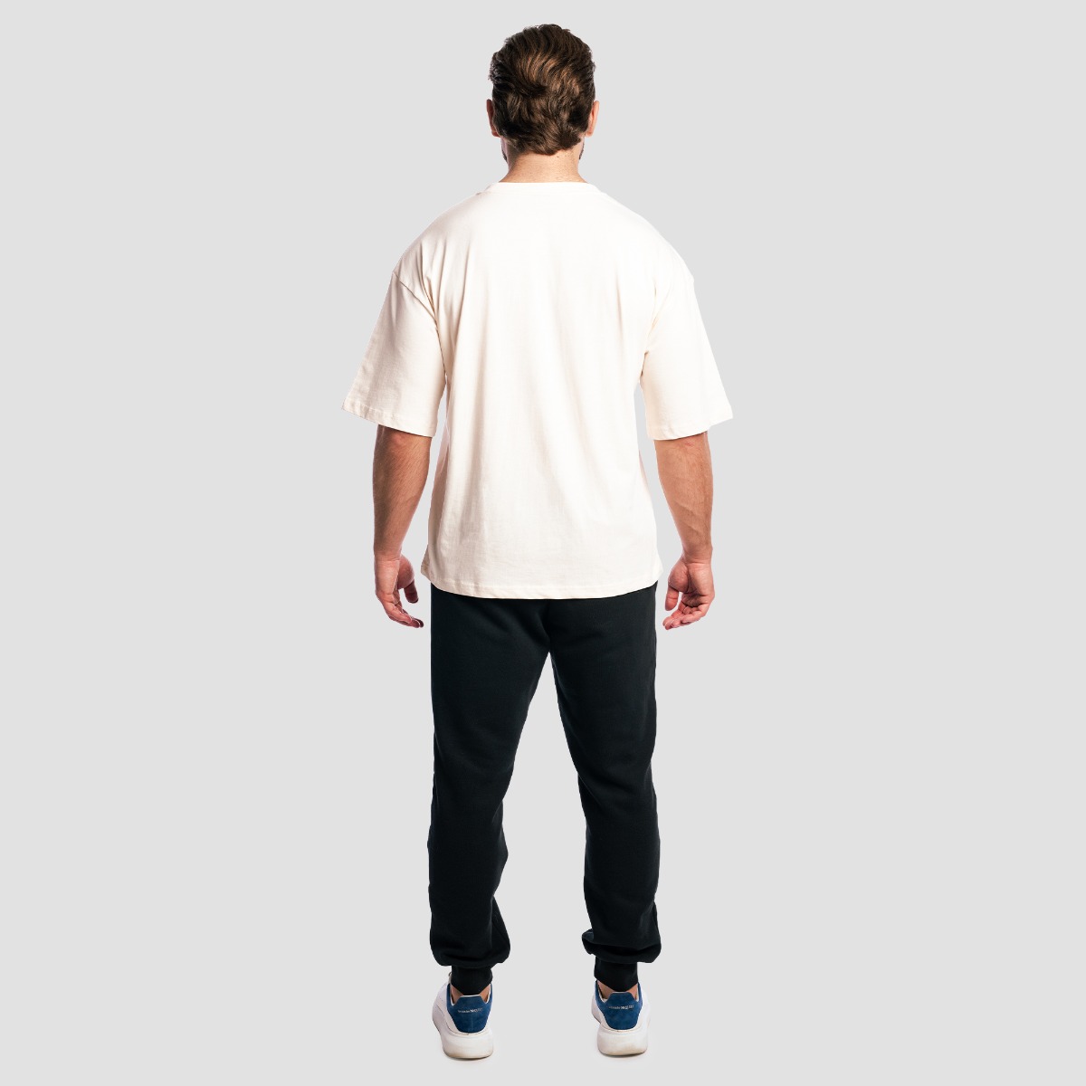 GymBeam Tričko Boxy Athletic Society Cream (obrázek 6)