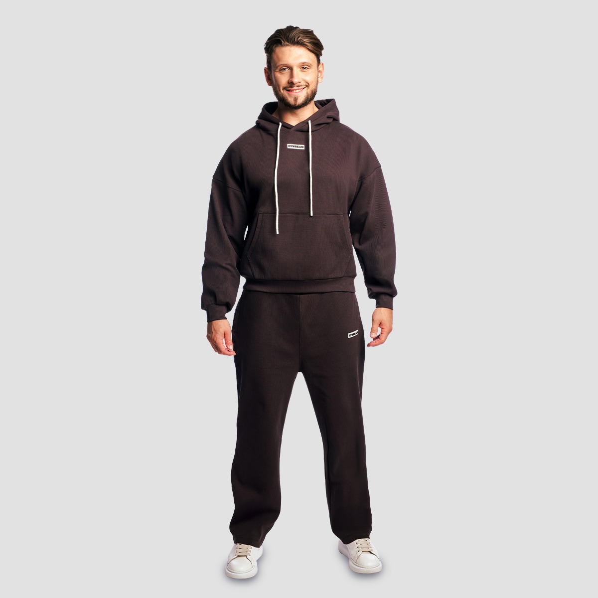 GymBeam Tepláky Aura Tee Brown (obrázek 5)