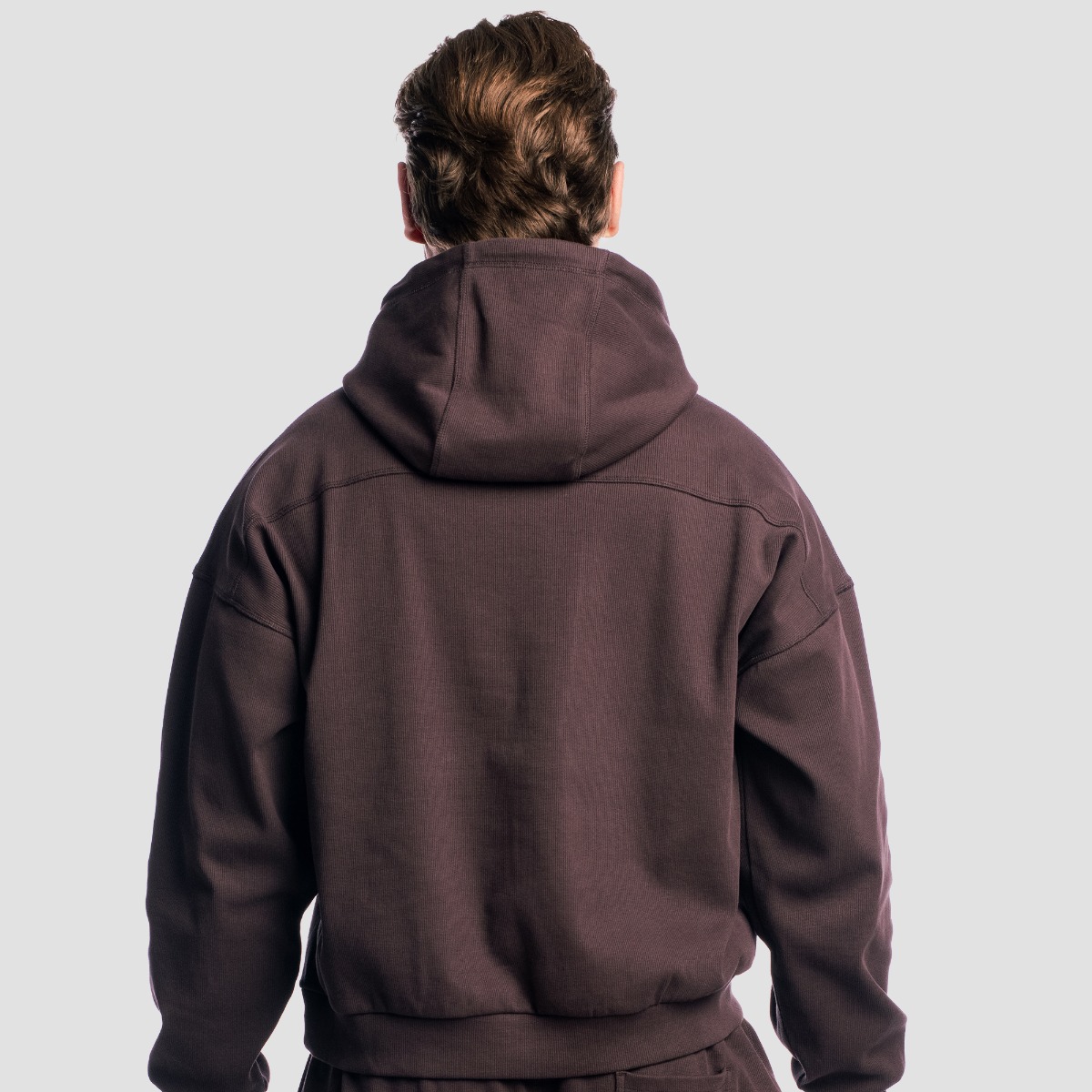 GymBeam Aura Hoodie Tee Brown (obrázek 4)