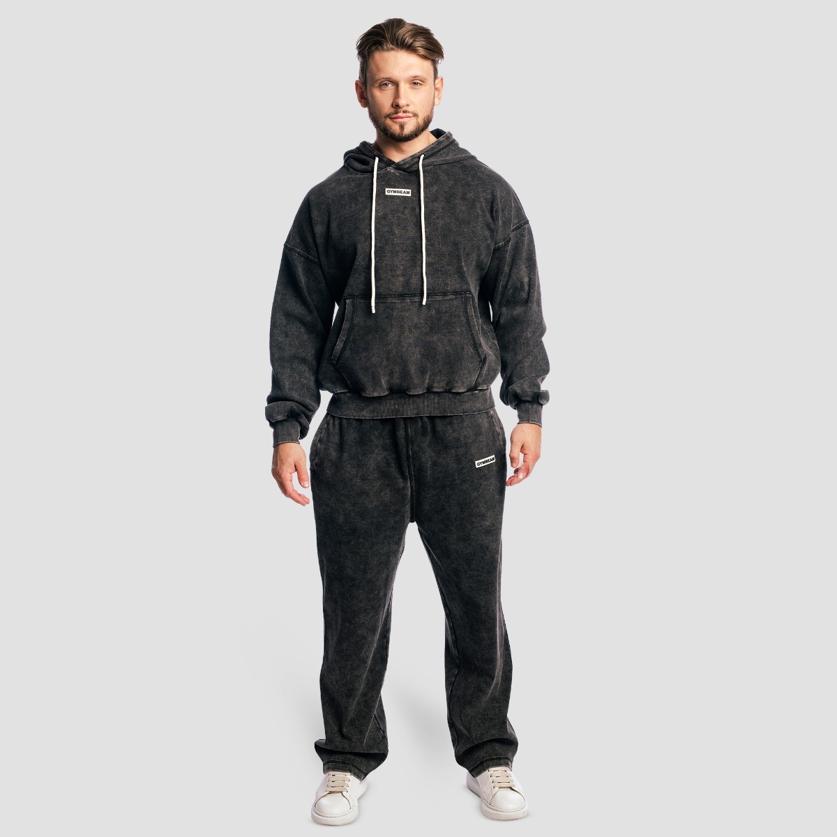 GymBeam Aura Hoodie Washed Black (obrázek 5)