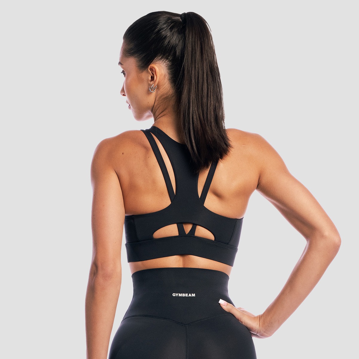 GymBeam Aura Sports Bra Black (obrázek 5)