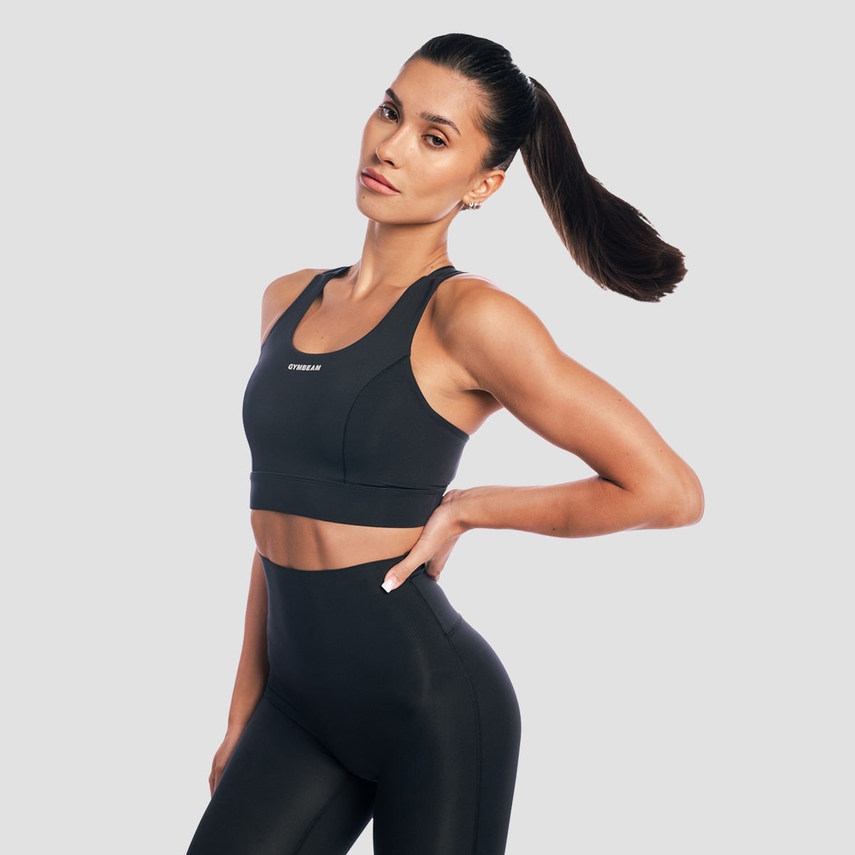GymBeam Aura Sports Bra Black (obrázek 6)